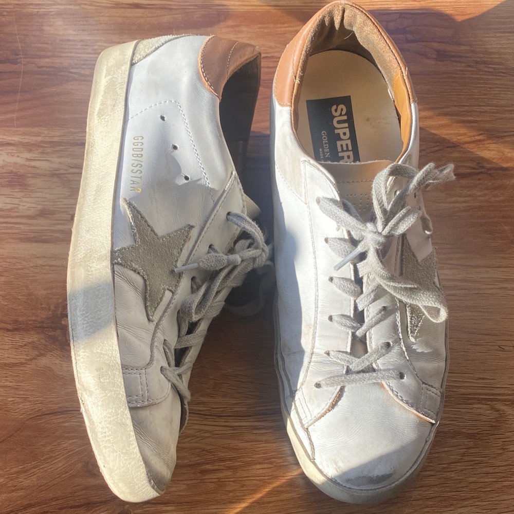 Golden Goose White and Brown Women's Sneakers